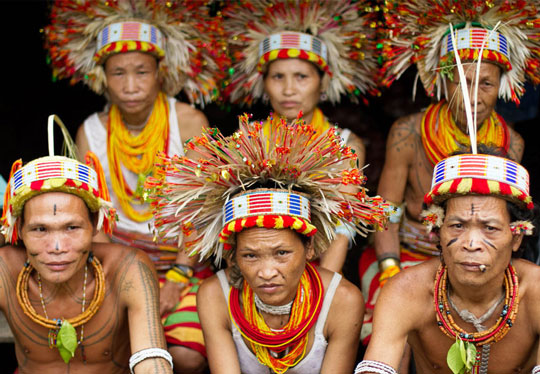 Mentawai tribespeople