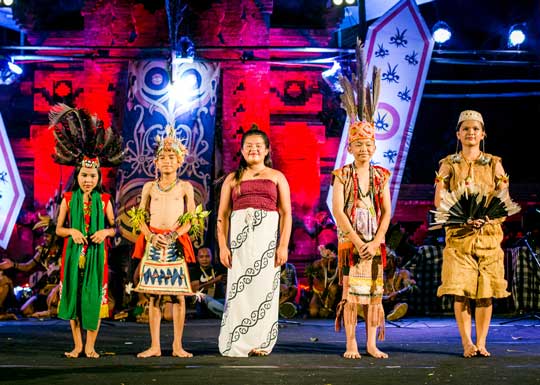 Mentawai YPBM students perform at international cultural festival in Ubud, Bali
