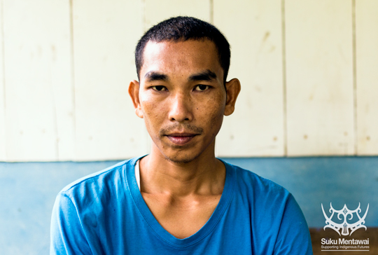 Suku Mentawai Manager, August Tonggiat, filming for the CEEP campaign video.